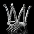 thumbnail image 3 of KAIYANG Pequeña corona de tiara con peine para el cabello, diadema de princesa, mini corona de cumpleaños, tocado para niña de las flores, 3 of 5