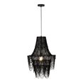 thumbnail image 1 of TOV Furniture Raipur 32"H Transitional Silk Metal Pendant in Black, 1 of 7