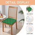 thumbnail image 2 of Green Christmas Tree Seat Covers for Dining Room Chairs Set Of 4,Stretch Printed Washable Chair Seat Cover with Elastic Ties and Button,Removable Waterproof Couch Cushion Covers, 2 of 6