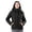 Black, variant on Women's Ski Jackets Waterproof Fleece Jakcet Warm Hooded Windproof Winter Snow Outerwear Coats Black