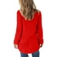 thumbnail image 3 of Mujeres Pullover Túnica Tops Casual Fluffy High Low Sweaters Cuello redondo Color sólido Manga larga Camisas de longitud media para damas jóvenes S-5XL Tallas grandes, 3 of 3