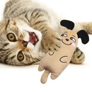 Cute Kitten Cat Grinding Catnip Rustle Sound Training Supply brown