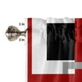 thumbnail image 6 of Abstract Geometric Squares Art Black Red Rod Pocket Short Curtain Half-Curtain For Home Kitchen Door Drape Cafe Small Window, 6 of 6
