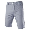 thumbnail image 5 of Unique Bargains Men's Mid-Rise Stripe Flat Front Chino Walk Shorts, 5 of 7