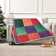 thumbnail image 7 of Yayeee Throw Blanket for Couch Soft Warm 50" x 60" Sofa Chair Bed Decoration, Red and Purple Plaid Pattern, 7 of 7