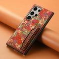 thumbnail image 2 of ELEHOLD for Samsung Galaxy S23 Ultra Leather Wallet Case,Cover with Retro Flower Pattern Built-in Card Slots Kickstand Shockproof Protective Phone Case for Samsung Galaxy S23 Ultra,Summer, 2 of 6