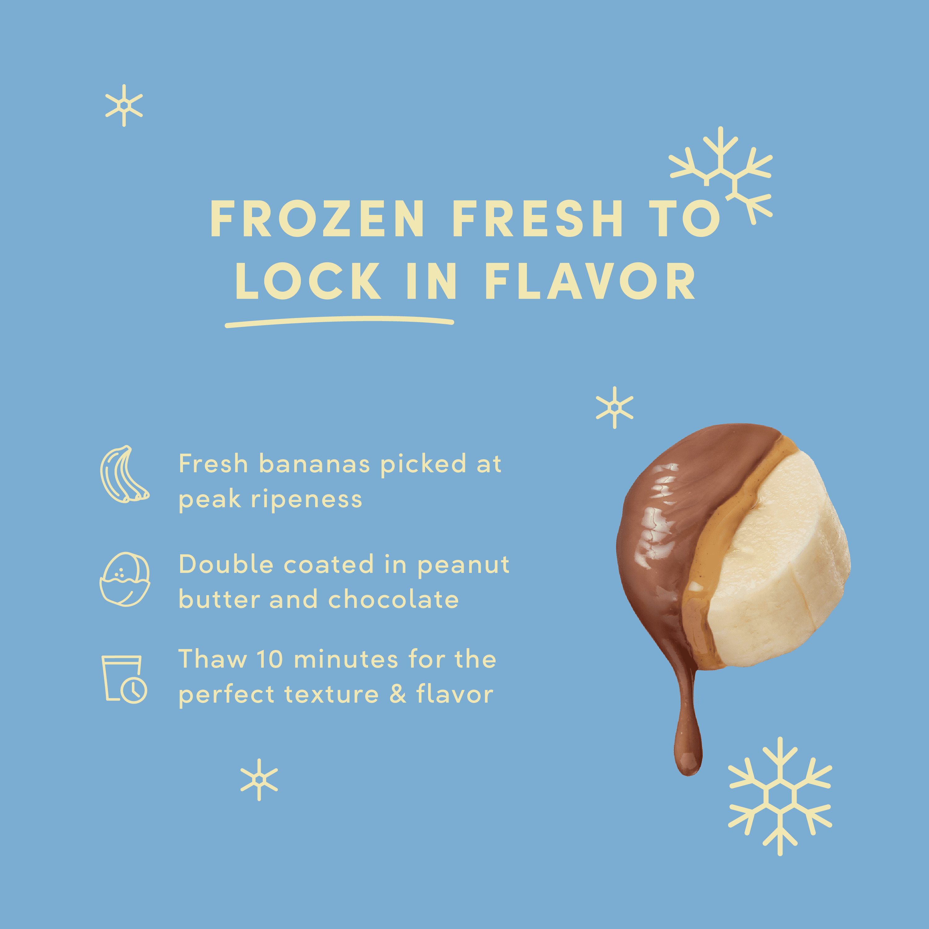 Tru Fru Frozen Bananas in Peanut Butter and Milk Chocolate, 8 oz