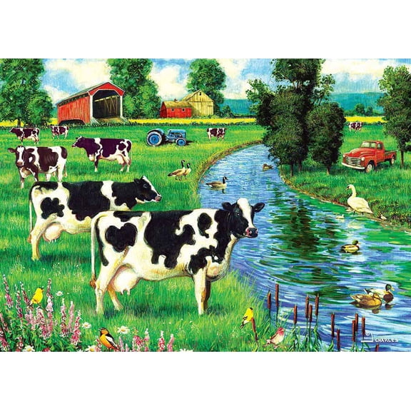 Cobble Hill - Cow Stream - 35 Piece Tray Puzzle