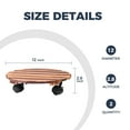 thumbnail image 4 of Bamworld Plant Caddy with Wheels 2 Pack Plant Stand 12in Rolling Planter Caddy with Swiveling and Lockable Caster for Indoor Outdoor Patio Plant Dolly Wood Wheeled Mobile Roller, 4 of 5