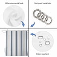 thumbnail image 5 of Blue Beige Waterproof Fabric Shower Curtain,Modern Abstract Gradient Vertical Stripes Waterproof Fabric Shower Curtain for Bathroom Curtains Bathtubs Shower Curtains with 12 Hooks Standard 72x72, 5 of 8
