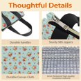 thumbnail image 4 of Pioneer Flower Floral Print Pattern Insulated Lunch Bag for Women Men, Large Portable Soft Cooler Tote, Thermal Food Storage Bag with Pearl Cotton, 8.66L, 8.75"x5.75"x9.5", 4 of 6