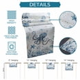 thumbnail image 6 of Blue Coastal Octopus Table Runner 70 Inches, Summer Ocean Sea Coral Shells Texture Bed Runner Dresser Scarves Tabletop for Indoor Outdoor Parties/Ceremony/Banquet, 13" x 70", 6 of 9