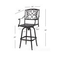 thumbnail image 2 of Noble House Paris Copper Finish Cast Aluminum Swivel Single Bar Stool, 2 of 6
