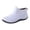Grey, variant on Women's Short Rain Boots Water Proof Ankle Boot Slip on Hiking Walking Shoes Ladies Rainy Day Gardening Work Booties Purple Size 7