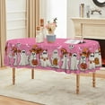 thumbnail image 3 of Halloween Tablecloth 60×84 Inch Oval, Pink Bat Ghost Pumpkin Spider Cobweb Washable Seasonal Table Cover for Party Picnic Dinner Decor, 3 of 6