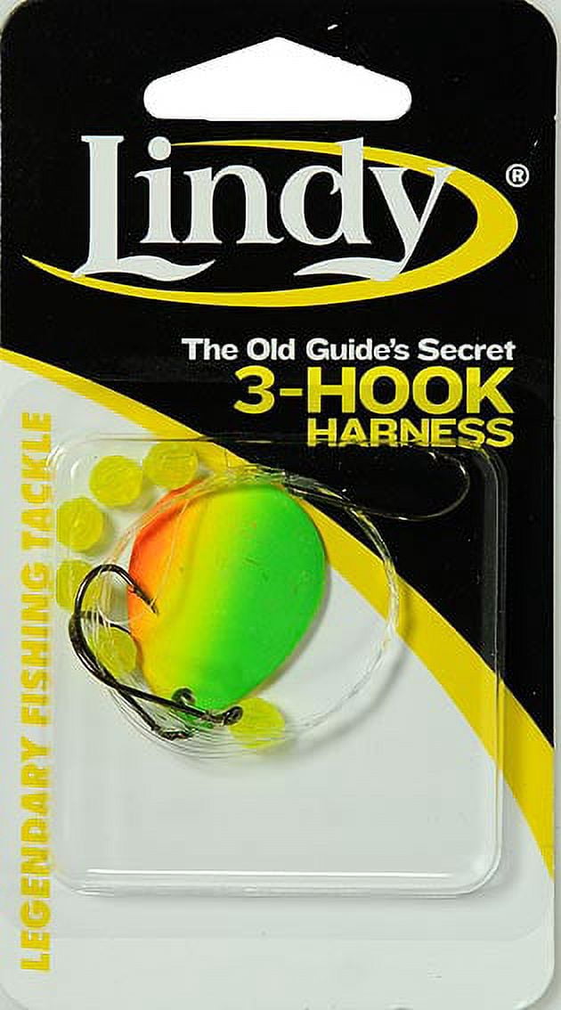 Lindy Old Guides Secret Harness Fishing Lure Rig Fire Tiger 36 in.