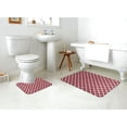 thumbnail image 4 of Yiaed Red Moroccan Print Bathroom Mat Set 2 Pieces Mat Anti-Skid Pad Ultra Soft and Absorbent Bathroom Bath Mat Contour Bath Rugs for Toilet Base, 4 of 6