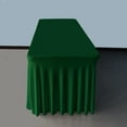 thumbnail image 3 of Gowinex Hunter Green 8' ft. Spandex Table Skirt 96Lx30Wx30H Rectangular Fitted Stretch Tablecloth, 3 of 6