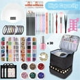 thumbnail image 2 of Organizador de esmaltes de uñas y funda para lámpara de uñas CTWWFS de piel sintética, 2 of 7