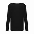 thumbnail image 4 of Women'S Long Sleeve Boat Neck Off Shoulder Blouse Tops Black L, 4 of 5