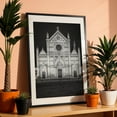 thumbnail image 3 of Basilica di Santa Croce, Firenze 02 B&W - Florence Tuscany Italy Photography Architecture Black and White City Night Sky Minimalist Travel Poster Black Framed Wall Art Print 5 x 7 inches, 3 of 8