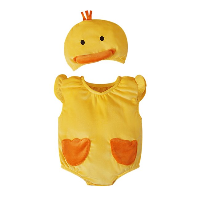 Disfraces de Halloween para bebés, disfraz de pato, disfraz unisex de animal para bebé, ropa para recién nacidos, mono de Halloween personalizado de 6 a 12 meses