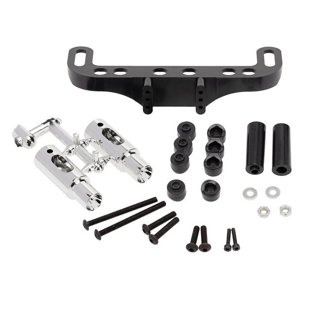 Juego de tubos de escape Marco de placa de matrícula para piezas de decoración de coche 1:10 Rc Diy