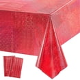 thumbnail image 1 of Glitter Purple Party Table Cloth - 54'' x 108'' - 2 Packs - Disposable Plastic Rectangular Tablecover for Demons/Galaxy/Space/Birthday Themed, 1 of 6