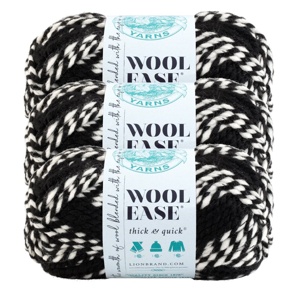 Lion Brand Yarn WoolEase Thick and Quick Tigers Classic Super Bulky