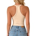 thumbnail image 4 of Junboys Built-in Bra Tank Tops for Women - V-Neck Sleeveless Padded Camisole with Removable Cups, Basic Tank with Support for Inner and Outer Wear, 4 of 8