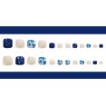thumbnail image 3 of 24 Uds. De uñas postizas para pies con purpurina dorada azul estrellada, prensa brillante en puntas postizas para uñas JAMW Sencillez, 3 of 5