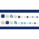 thumbnail image 3 of 24 Uds. De uñas postizas para pies con purpurina dorada azul estrellada, prensa brillante en puntas postizas para uñas JAMW Sencillez, 3 of 5