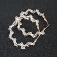 thumbnail image 5 of Sdmnsg-T Sparkle Rhinestone Crystal Wrapped Hoop Earrings Glitter Shiny Beads Twist Large Circle Earrings Loop for Women Party Bridal Wedding Statement Jewelry, 5 of 11