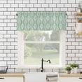 thumbnail image 4 of Teal Bohemian Kitchen Curtain Valances for Windows Farmhouse Short Curtains, Mandala Floral Ethnic Tribal European Prints Rod Pocket Valance Curtain for Bedroom Cafe Living Room 54"x18", 4 of 6