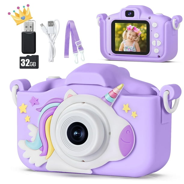 Cámara infantil KIZJORYA mejorada de 48 MP para niñas y niños de 3 a 12 años +32 GB