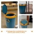 thumbnail image 3 of Raindrops Trash Can with Lid Blue PP Simple and Practical 1Pcs, 3 of 7
