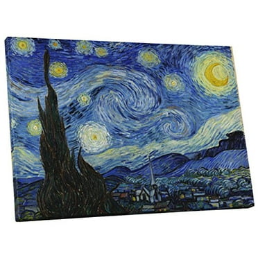 DecorArts - Starry Night, Vincent Van Gogh Classic Art Reproductions. Giclee  Canvas Prints Wall Art for Home Decor. 24