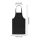 thumbnail image 3 of Delantal De Chef Con Bolsillos, Delantal De Cocina Ajustable, Delantal Para Asar a La Parrilla Resistente a Las Manchas, Amplios Bolsillos Utilitarios, Ajuste Cómodo Para Cocinar Y Limpiar., 3 of 9