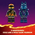 thumbnail image 6 of LEGO NINJAGO Cole’s Elemental Earth Mech Mini Ninja Toy, Customizable Action Figure Adventure Toy with Cole and Wolf Warrior Minifigures, Ninja Gift for Boys, Girls and Kids Ages 7 and Up, 71806, 6 of 9