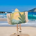thumbnail image 2 of Yayeee Kids Hooded Towels Toddler Soft Absorbent Beach Bathing Wrap 50" x 23.5", Boho Plants, 2 of 5
