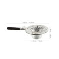 thumbnail image 2 of COOPHYA 1Pack Tea Leaf Strainer Koi Fish Hammered Pattern Tin Alloy Beech Silver 14.30X7.90X3.80CM Teapot Drip Catcher, 2 of 8