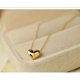 thumbnail image 2 of Xiao Hua Gargantilla con forma de corazón de amor, cadena chapada en oro y plata, 2 of 3