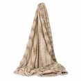 thumbnail image 2 of Cheer Collection Faux Fur Throw Blanket – Plush Blanket for Couch and Bed, Soft Throw Blanket, Cozy & Fluffy Fur Blanket for Snuggling, Gifting & Home Décor, Machine Washable, 60" x 70", Sand, 2 of 4