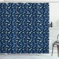 thumbnail image 1 of Ambesonne Fishes Shower Curtain, Aquarium Silhouettes, 69"Wx75"L, Navy Blue Seafoam, 1 of 3