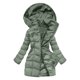 thumbnail image 2 of Parkas de manga larga de invierno para mujer, chaqueta de plumón alargada y gruesa de longitud media, abrigo para mujer, 2 of 9
