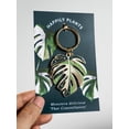 thumbnail image 5 of HAPPILY PLANTS Variegated Monstera Deliciosa Thai Constellation Plant Keychain, Plant Gifts, 5 of 9
