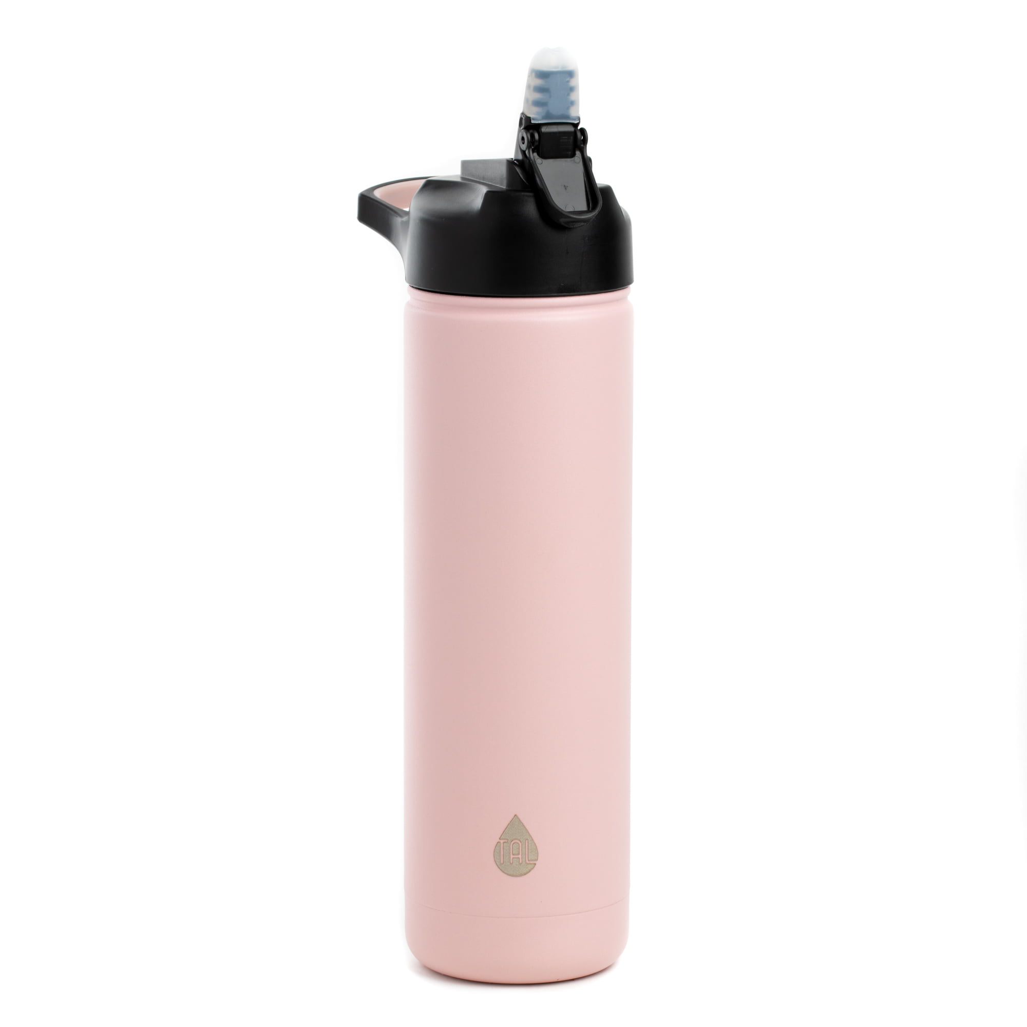 Double Walled Narrow Mouth Insulated Stainless Steel Water Bottle w Handle Strap