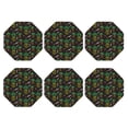 thumbnail image 2 of Pofeuu Pineapples Print Leather Coasters Set of 6, Round Cups Mugs Mat Pad for Home Kitchen Heat Resistant Drink Coasters,Octagon, 2 of 7