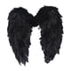 thumbnail image 1 of Alas de plumas de hada ángel para niños, disfraz de alas de ángel, accesorios de decoración para fiesta de Navidad Negro, 1 of 8