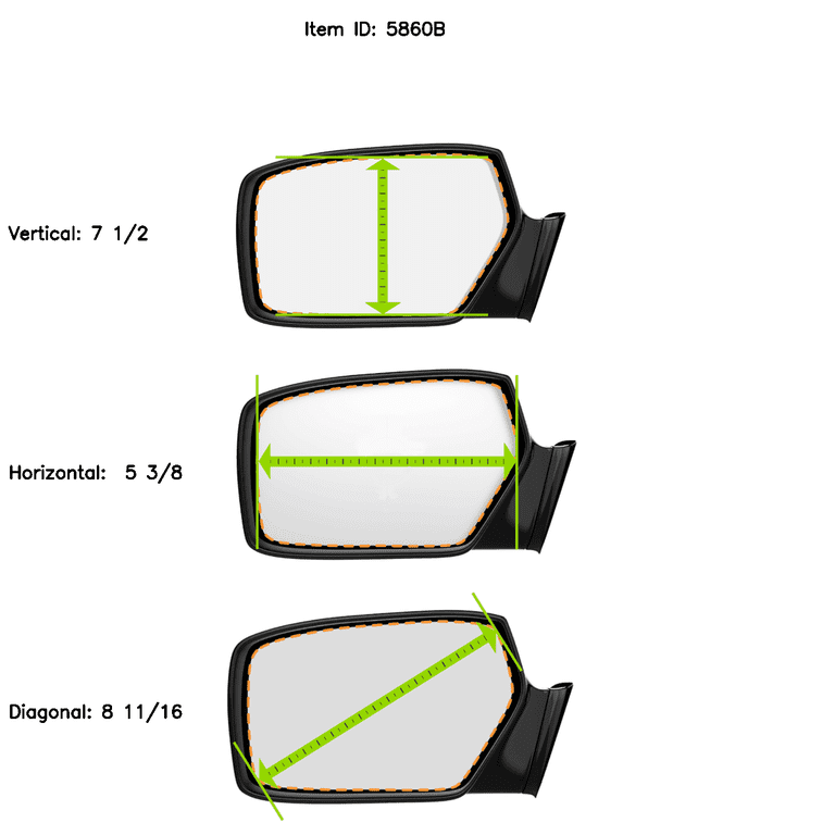A-Premium Passenger Side Power Mirror For Toyota Sienna 2013-2014 - Heated, Manual Fold, Blind Spot, Black